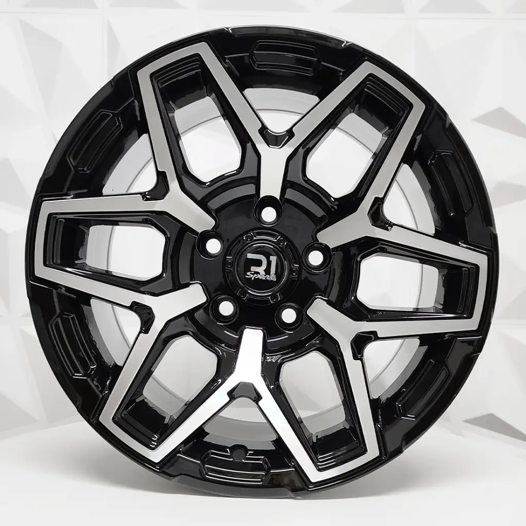 RIN 15X8 5-127 R1 SPORT QC2043 BLACK MACHINE FACE ET-10 CB83